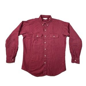 VTG Five Brother Men's L Red LS Button Up Workwear Flannel Made in USA SEE DESCR
